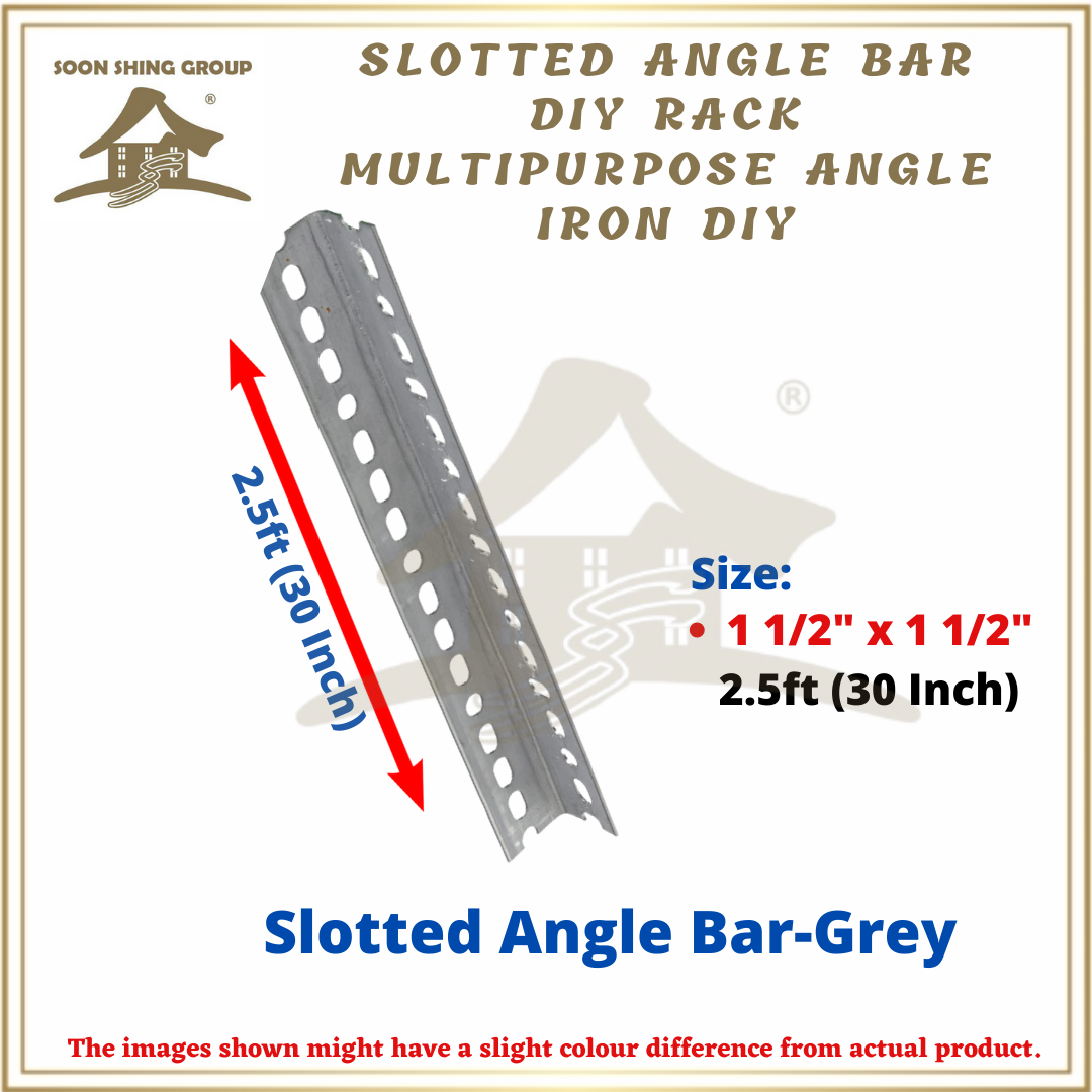 Slotted Angle Bar DIY Rack Multipurpose Angle Iron DIY / Besi Angle Rak Lubang