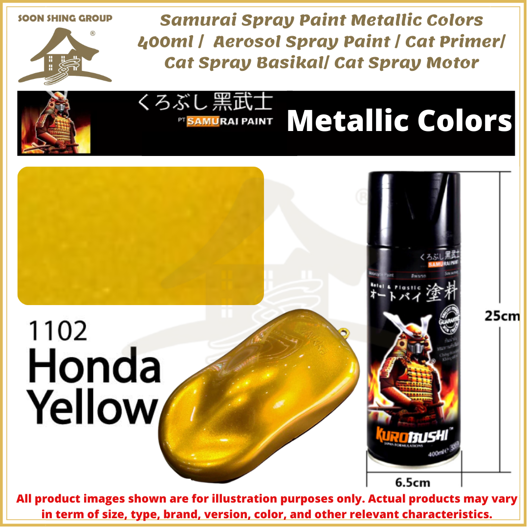 SM04 Samurai Spray Paint Metallic Colors 400ml / Aerosol Spray Paint