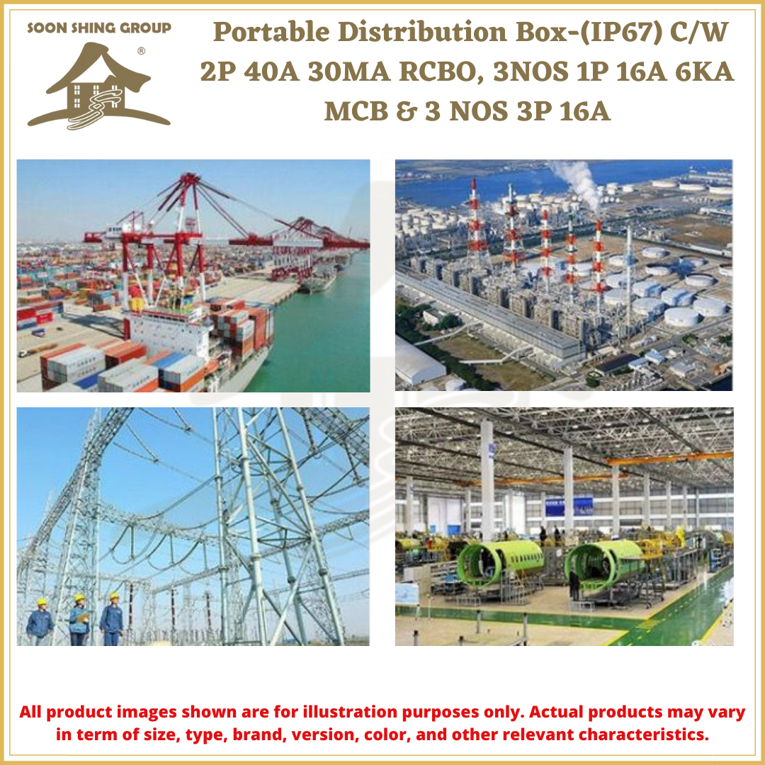 Ip67 Rcbo Portable Distribution Box-(IP67) C/W 2P 40A 30MA RCBO, 3NOS 1P 16A 6KA ...