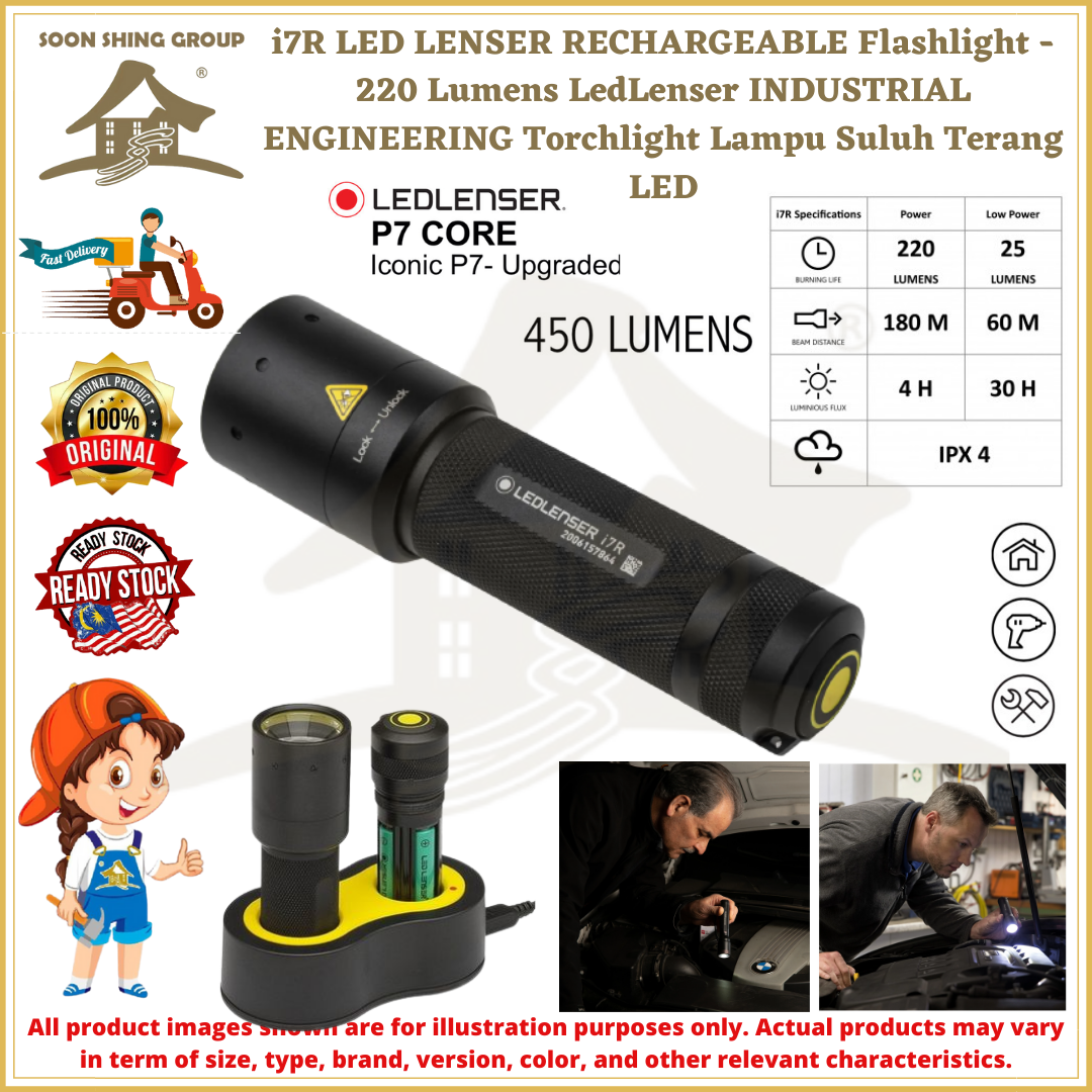 i7R LED LENSER RECHARGEABLE Flashlight- 220 Lumens Led Lenser