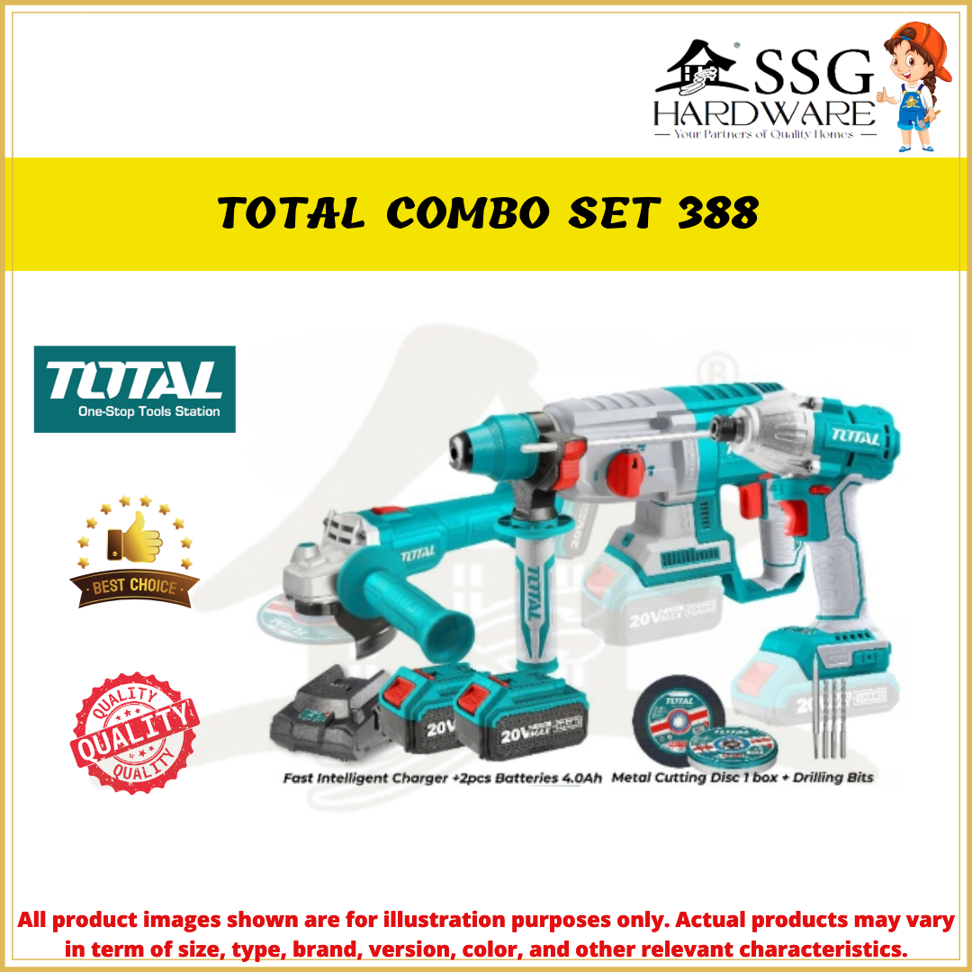 TOTAL COMBO SET 388 /TOTAL LI-ION 3 PCS BRUSHLESS MOTOR TOTAL COMBO SET 388 /TOTAL LI-ION 3 PCS BRUSHLESS MOTOR