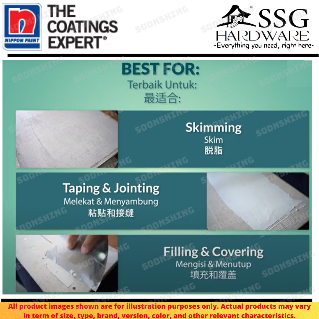 NIPPON PAINT Easyskim 5000 All Purpose Joint Compound 5KG Wall Cement